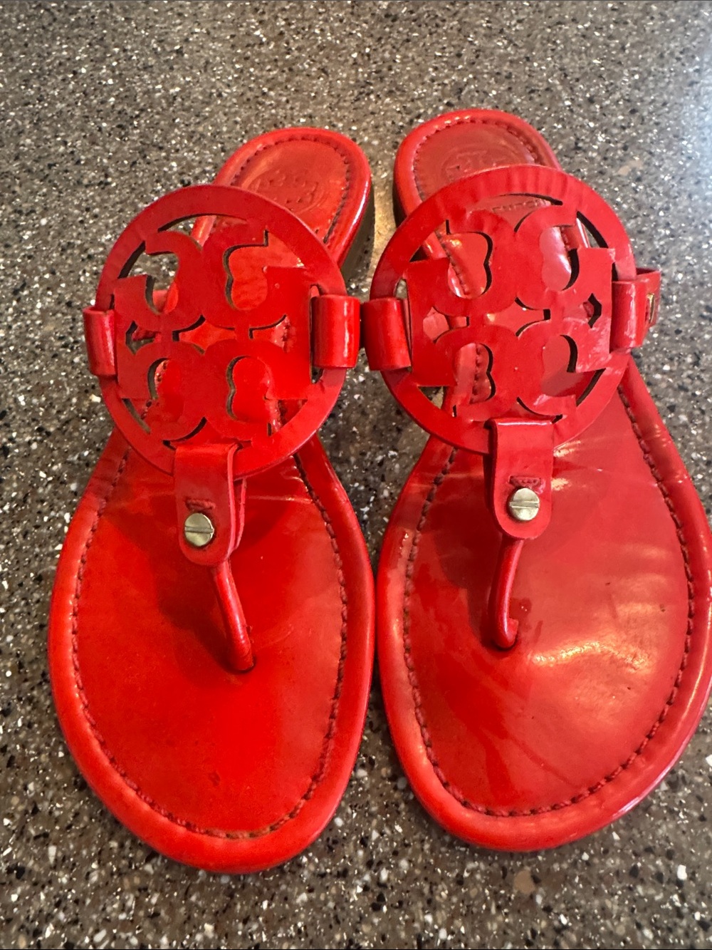 Red Tory Burch miller sandals